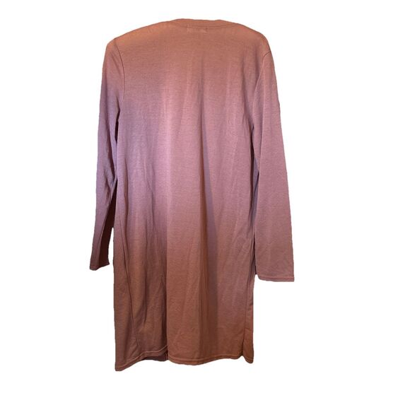 Chip Clip Japanese Brand Women's Open Front Cardigan Dusty Rose Size L - Picture 5 of 5